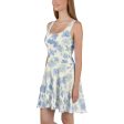 Blu&White Watercolor Floral Skater Dress Sale