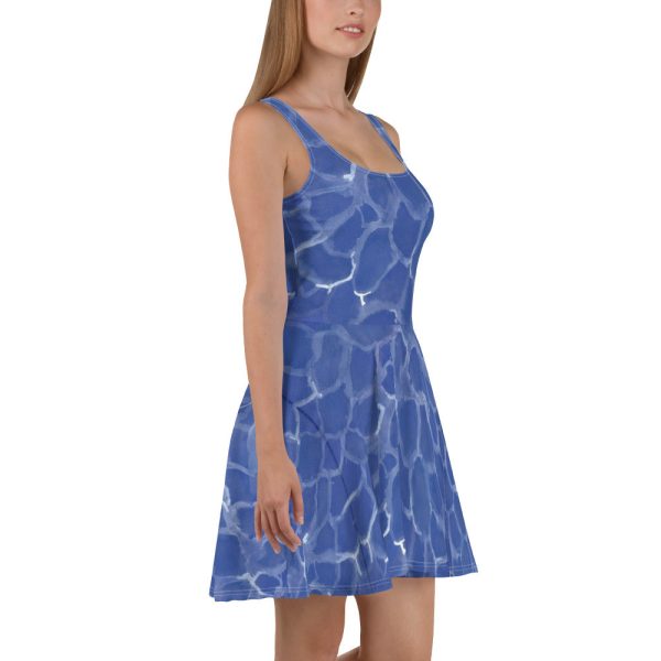 Blue Pool Skater Dress For Discount