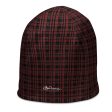 Black Red Tight Plaid All-Over Print Beanie For Sale