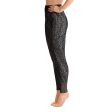 Charcoal Grey Tire Scribble Yoga Leggings For Sale