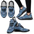 Blu&White Dotted Plaid Mesh Knit Sneakers Cheap