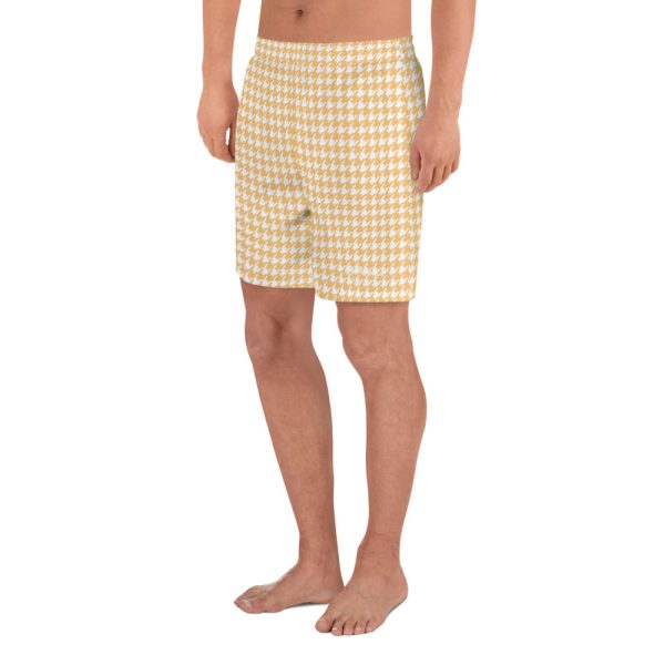 Banana Houndstooth Men s Athletic Long Shorts Online