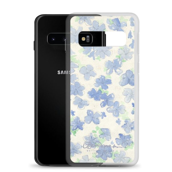 Blu&White Watercolor Floral Samsung Case (select model) For Cheap