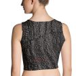 Charcoal Tire Scribbles Sublimation Cut & Sew Crop Top For Cheap