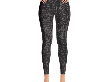 Charcoal Grey Tire Scribble Leggings Sale