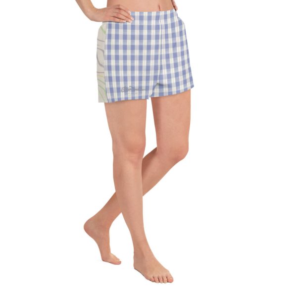 Women s Navy Plaid Athletic Shorts Cheap