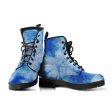 Blue Tie Dye Leather Boots (Vegan) Online