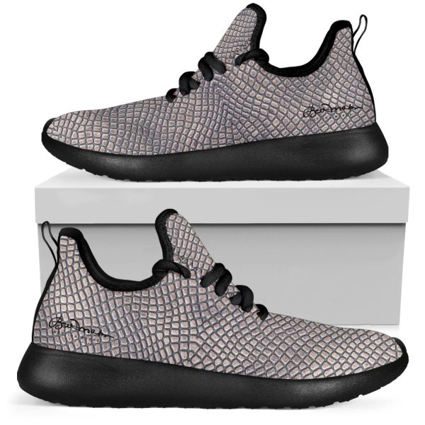 Croc Print Mesh Knit Sneakers on Sale