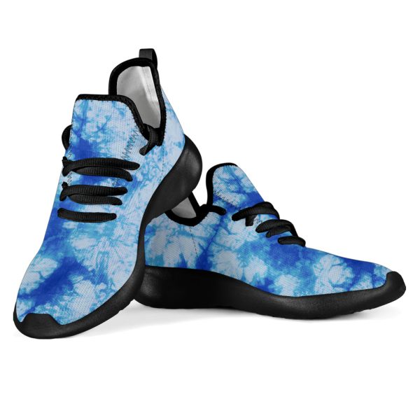 Blue Tie Dye Mesh Knit Sneakers Fashion