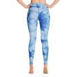 Blue Tie Dye Yoga Leggings on Sale