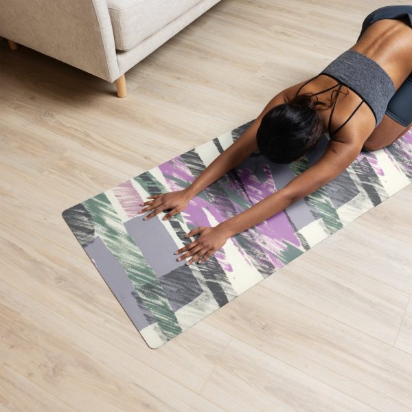 Abstract Collage Yoga Mat For Cheap