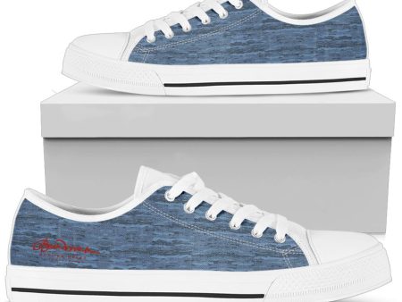 Blue Camouflage Lava Low Top Sneakers For Cheap