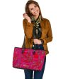 Bright Fuscia and Red Poppy Paisley on Plaid Large Tote Bag Fashion