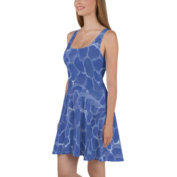 Blue Pool Skater Dress For Discount