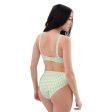 Butterfly Houndstooth Recycled high-waisted bikini For Sale