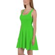 Bright Green Skater Dress on Sale