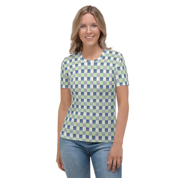 Checkerboard Plaid Women s T-shirt Online Hot Sale