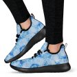 Blue Tie Dye Mesh Knit Sneakers Fashion