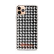 Black & White Houndstooth Clear Case for iPhone® Online now