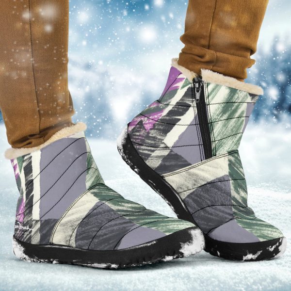 Abstract Collage Winter Boots on Sale