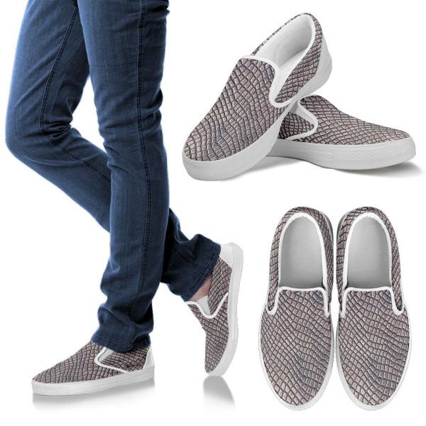 Croc Print Slip On Sneakers on Sale