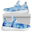 Blue Tie Dye Mesh Knit Sneakers Fashion