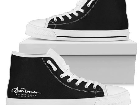 Black Signature High Top Sneakers For Cheap