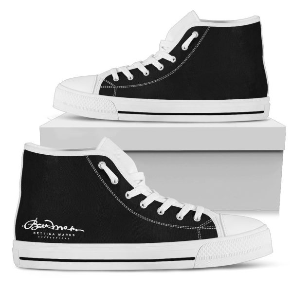 Black Signature High Top Sneakers For Cheap