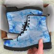 Blue Tie Dye Leather Boots (Vegan) Online