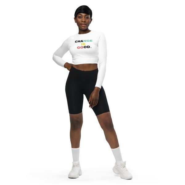 Change is Good Recycled long-sleeve crop top Hot on Sale