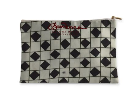 B&W Checkerboard Accessory Pouch Flat For Sale