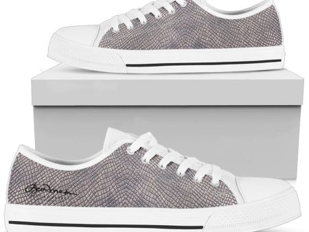 Croc Print Low Top Sneakers Discount