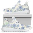 Blu&White Watercolor Floral Mesh Knit Sneakers Online Sale