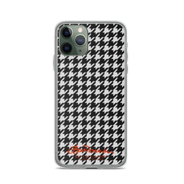 Black & White Houndstooth Clear Case for iPhone® Online now