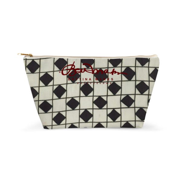 B&W Checkerboard Accessory Pouch T-Bottom For Sale