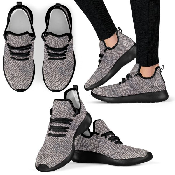 Croc Print Mesh Knit Sneakers on Sale