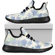 Blu&White Watercolor Floral Mesh Knit Sneakers Online Sale