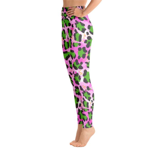 Dayglo Leopard Yoga Leggings For Sale