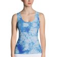 Blue Tie Dye Tank Top Fashion