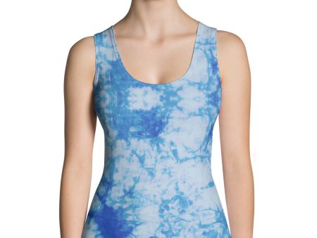 Blue Tie Dye Tank Top Fashion