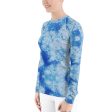 Blue Tie Dye Long Sleeve Tops Discount