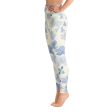 Blu&White Watercolor Floral Yoga Leggings Sale