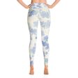 Blu&White Watercolor Floral Yoga Leggings Sale