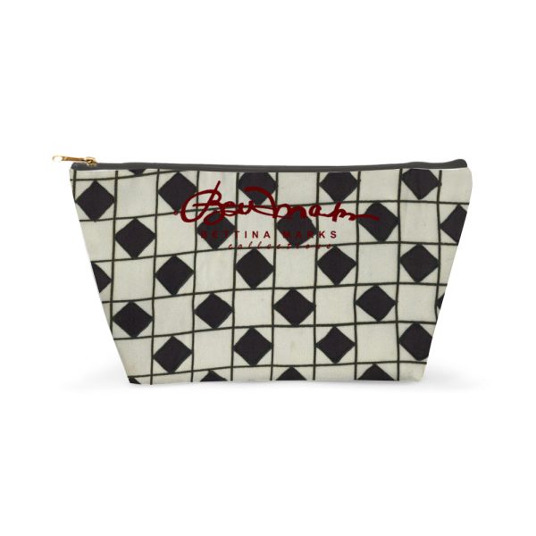 B&W Checkerboard Accessory Pouch T-Bottom For Sale