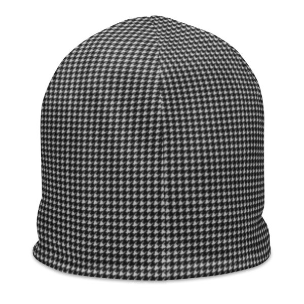 BW Houndstooth All-Over Print Beanie on Sale