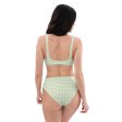 Butterfly Houndstooth Recycled high-waisted bikini For Sale