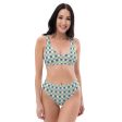 Checkerboard Plaid Recycled high-waisted bikini Supply