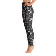 B&W Squiggles Yoga Leggings Supply