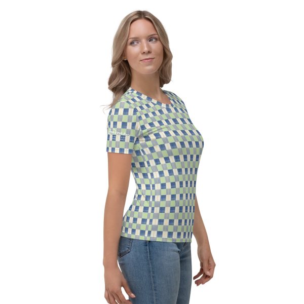 Checkerboard Plaid Women s T-shirt Online Hot Sale