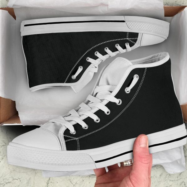 Black Signature High Top Sneakers For Cheap